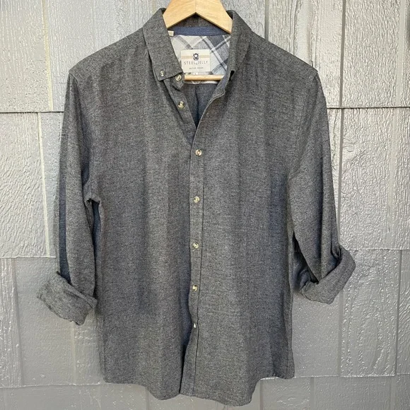Steel & Jelly | Shirts | Mens Steel Jelly Charcoal Gray Button Down Shirt |  Poshmark